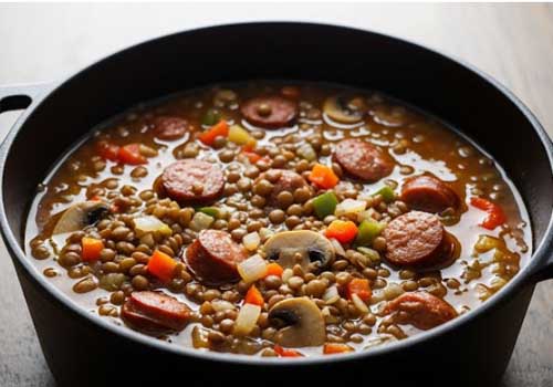 Ragoût de Lentilles et Saucisses de Campagne