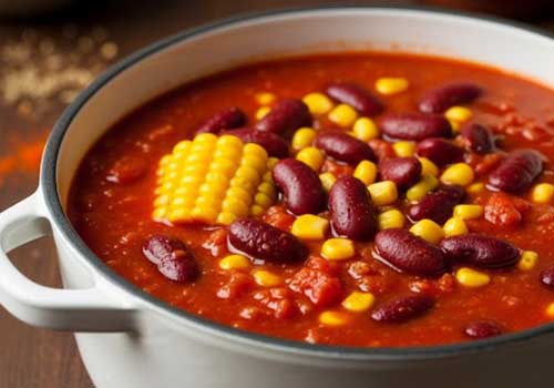 Chili Sin Carne aux Haricots Rouges et Maïs