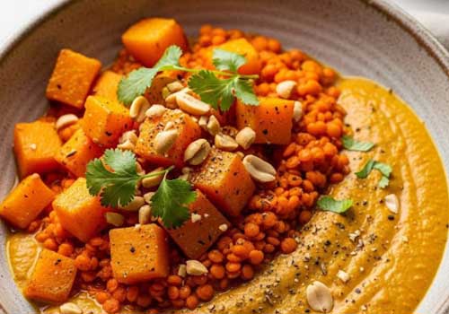 Curry de Courge et Lentilles Corail