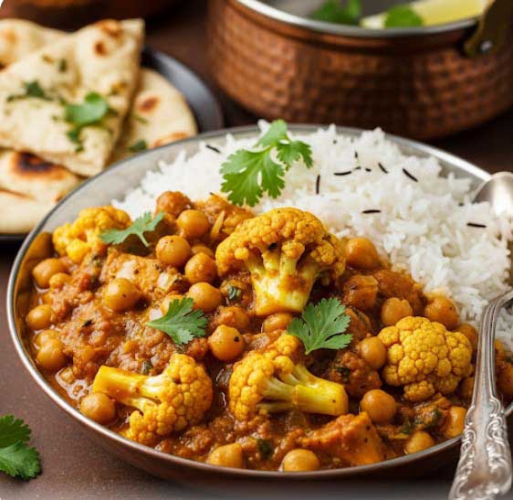 Curry de Pois Chiches et Chou-fleur