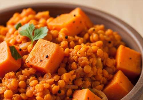Curry de Lentilles Corail et Patate Douce