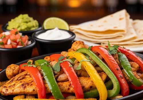 Fajitas de Poulet et Poivrons
