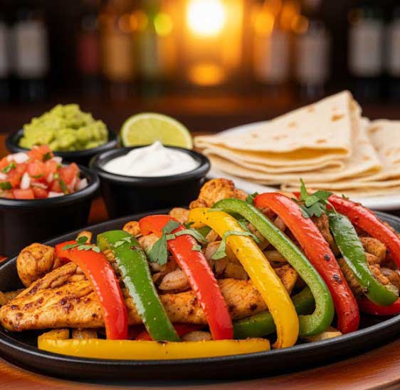 Fajitas de Poulet et Poivrons