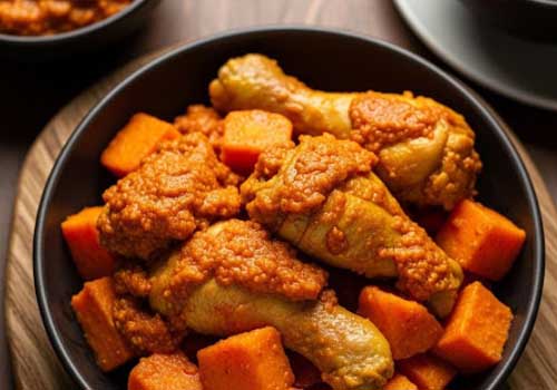 Mafé Express de Poulet et Patate Douce