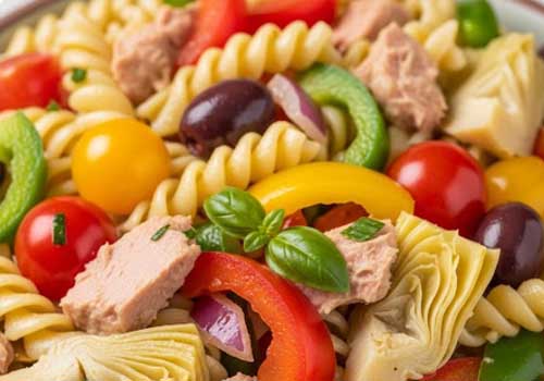 Salade de Pâtes Méditerranéenne au Thon et Légumes du Soleil
