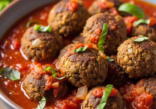 Boulettes Végétariennes à la Sauce Tomate