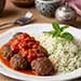 Kefta en Sauce Tomate et Riz Mentholé