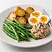 Méli-mélo de Haricots Verts, Pommes de Terre et Œufs Durs au Thon