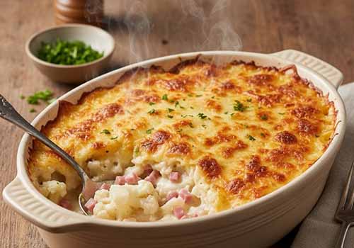 Gratin de Chou-fleur et Jambon