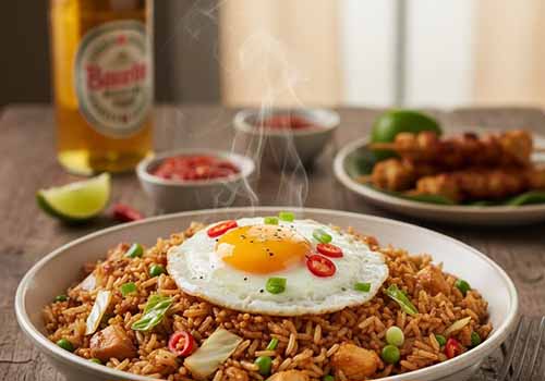Nasi Goreng est un riz sauté très populaire en Malaisie et en Indonésie.