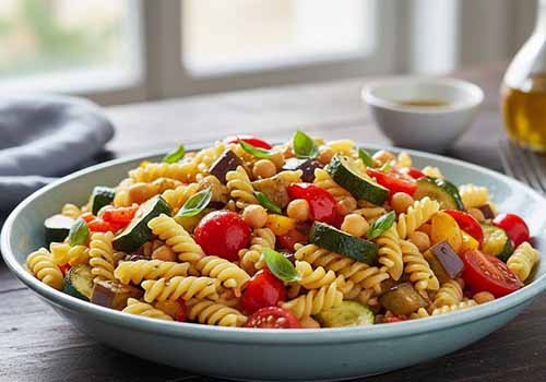 Salade de Pâtes aux Légumes Rôtis et Légumineuses
