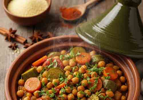 Tajine de Pois Chiches et Légumes