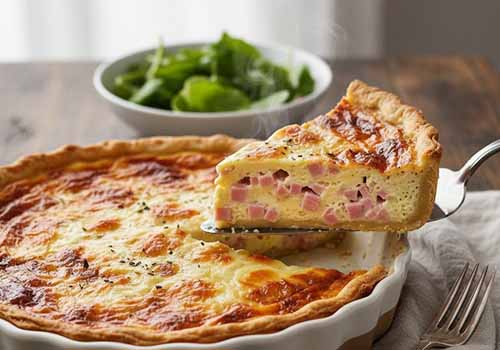 Tarte au comté et jambon